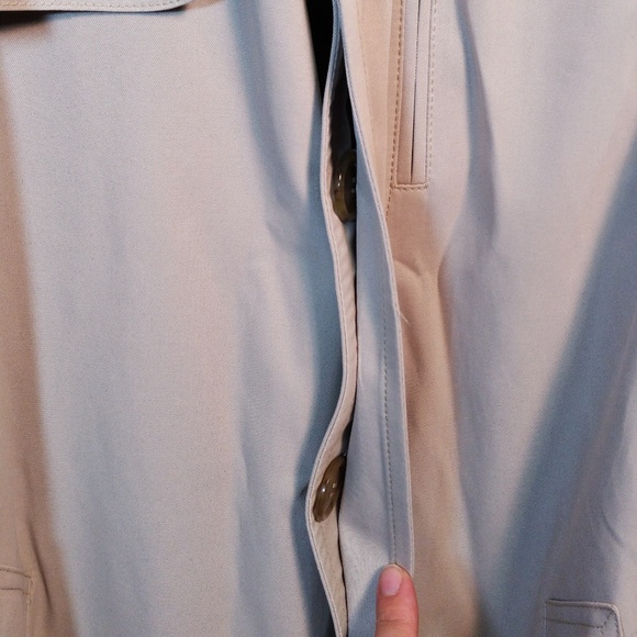 NWT VTG Harbor Master Avenger Trench Coat Single Breasted Cement Blue Khaki 40L - Picture 3 of 9